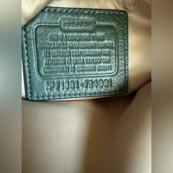 Coach Campbell Belle Leather Satchel - Forest Green - Picture 4 of 11